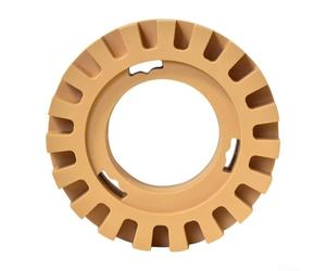 Rubber Wheel Decal Remover for Power Drill - 4-inch Vinyl Stripe & Graphic Removal Tool, Non-Scratch Yellow Backing Pad for Paint-Safe Tape Off (100 x