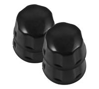 Rubber Wheel Hub Center Caps for Quad and Trailer 4Pcs Black | Press Fit Design, 5.5x4x3.5cm Size, Outdoor Use, Protects Nuts and Reduces Rust