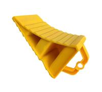 Rubber Wheel Stoppers - Multipurpose Tire Chock, Trucks Tire Stopper | Skid Resistant Design Rvs Yellow Tire Chock, Heavy Duty Wheel For Caravan, Motorhome, Car, Motorbike, Horsebox 20x12x11cm
