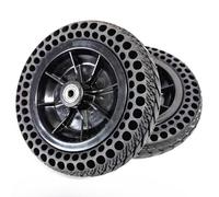 Rubber Wheelchair Wheels, Electric Wheelchair Replacement Front Wheels Solid Honeycomb 8 Inch Black 2 Pcs