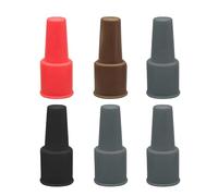 Rubber Wine Stoppers - 6 Pieces Airtight Reusable Universal Stylish Sealer, Wine Seal Plug Cork Stopper | Maintains The Freshness Of The Wine For Champagne Home Kitchen Bar Party Drink