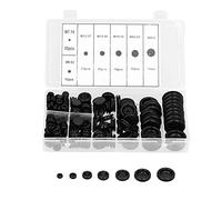 Rubber Wire Washer - M8 Rubber Washers, Cable Grommet Kit, Elastic Insulation & Fireproof, Easy Installation, Adjustable Size, Black