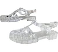 Rubber Women's Sandals, Unisex Plastic Sandals, Women's Classic Transparent Buckle Shoes, Rubber Boots Made of Plastic, Crystal Beach Shoes