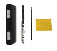 Rubber Wood C Key for piccolo Flute With Silver Plated Keys Closed Hole System Deluxe Hard Case And Rod For Beginners And for pros