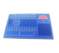 Rubber Work Mat, Heavy Duty Silicone Rubber Worktable Mat for Lock Pinning Kits (Blue)