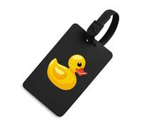 Rubber Yellow Duck Luggage Tags Unique Suitcase Labels Privacy Tag for Travel Baggage Bag