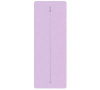 Rubber Yoga Mat Surface Natural Plant Fiber Comfort Exercise Mats 5mm Thick Cushion Support For Home Studio Outdoor(Lila)
