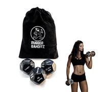 Rubberbanditz- Fitness Dice for Workout & Exercise | Three Fun 12 Sided Full Body Workouts | for Crossfit, at Home Workouts & Gyms | Workout Game for Adults and Kids