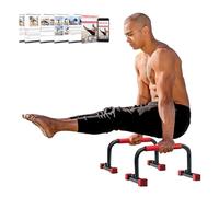 Rubberbanditz Parallettes Bars For Push Ups & Dip | Lightweight, Heavy Duty Non-Slip Parallel Bars Stand For Handstands, Calisthenics, Gymnastics, & Bodyweight Training Workouts (Lightweight)