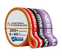 Rubberbanditz Pull Up Assist Bands Set of 3 by Functional Fitness. Heavy Duty Resistance and Assistance Training Bands