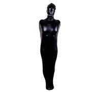Rubberfashion Bondage Sleep Sack - extreme Sleeping Bag - Bodybag with Mask and Inner Arms - Sauna Bag for Men and Women XXL Lacquer Black