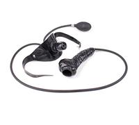 Rubberfashion Latex Mouth Gag with Headband, Tube and Penis Sleeve - Latex Gag Inflatable for Men Black 0.4mm One Size