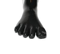 Rubberfashion Latex Toe Socks Long Extra Thick - Latex Toe Socks Calf Length - Latex Stockings for Women and Men Black 0.8mm M/size of shoe: 41-42