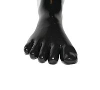 Rubberfashion Latex Toe Socks Long - Latex Toe Socks Calf Length - Latex Stockings for Women and Men Black 0.4mm M/size of shoe: 41,5-43,5