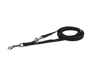Rubberised lead, 3-way adjustable, black, 230 cm (2.3 m)