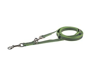 Rubberised lead, 3-way adjustable, green, 230 cm (2.3 m)