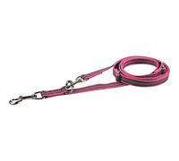Rubberised lead, 3-way adjustable, pink, 230 cm (2.3 m)