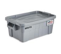 Rubbermaid BRUTE Tote Box Grey with Lid 53Ltr