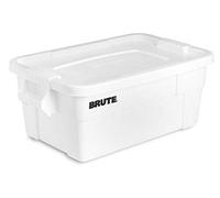 Rubbermaid 53L BRUTE Tote with Lid - White