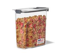 Rubbermaid Brilliance Cereal Food Storage Container with Flip Top Spout, Dishwasher Safe, 32oz, Clear/Blue