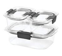 Rubbermaid Brilliance Food Storage Container, Clear, 6-Piece Set(Including Lids) 1976519