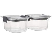 Rubbermaid Brilliance Food Storage Container, Small, 1.3 Cup, Clear, 2-Pack