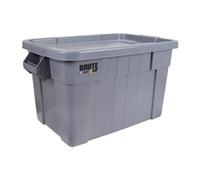 Rubbermaid BRUTE Tote Box Grey with Lid 53Ltr