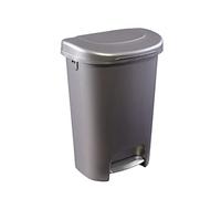 Rubbermaid Classic 13 Gallon Premium Step-On Trash Can with Lid and Stainless-Steel Pedal, Bronze Waste Bin for Kitchen