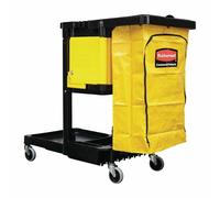 Rubbermaid Cleaning Trolley in Yellow and Black 975(H) x 552(W) x 1168(D)mm
