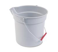 Rubbermaid Commercial 10 Qt BRUTE™ Heavy-Duty, Corrosive-Resistant, Round Bucket, Gray (FG296300GRAY)