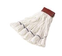Rubbermaid Commercial 24 OZ Rough Surface String Wet Mop Head, 5 Inch Headband, White (FGT25600WH00)