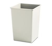 Rubbermaid Commercial Plaza Waste Container Rigid Liner, Square, Plastic, 35 Gallons, Beige (395800BG)