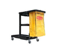 Rubbermaid Commercial Products 1860740, Janitor Cart with Bag and 4 Swivel Wheels
