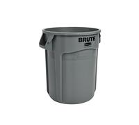 Rubbermaid Commercial Products Brute Vented Container | Heavy-Duty Large Plastic Waste Bin | 76 l, Grey
