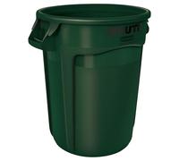 Rubbermaid Commercial Products Brute Vented Rubbish Container | Large Industrial Waste Bin | 121 l, Green