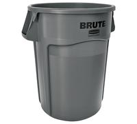 Rubbermaid Commercial Products Vented Brute Round Container 167 Litre Grey FG264360GRAY