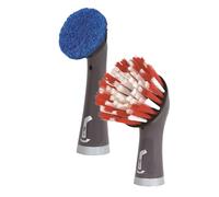 Rubbermaid Cleaning Power Scrubber Bathroom Kit, Red and Gray, 2 Pieces