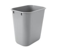 Rubbermaid Commercial Products Deskside Recycling Bin 26 L Gray - Durable Plastic Waste Container for Home, Bathroom or Office, Fits Under Desk, Sink or Cupboard - FG295500GRAY