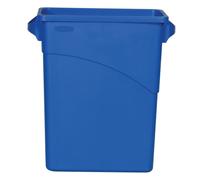 Rubbermaid Commercial Products FG354173BLUE, Recycling Container with Handles, 60 L - Blue