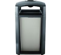 Rubbermaid Commercial Products FG397501BLA, 50gal Landmark Classic Container with Ashtray/Frame