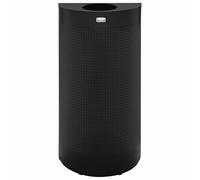 Rubbermaid Commercial Products Half-Round Open Top Bin 45 Litre Textured Black FGSH12EPLTBK