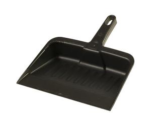 Rubbermaid Commercial Products Heavy-Duty Dustpan 31cm | Durable Plastic, Ideal for Industrial, Commercial & Home Cleaning, Robust Debris Collector | Charcoal | FG200500CHAR