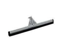 Rubbermaid Commercial Products Heavy-Duty Floor Squeegee, 22-inch Dual Moss, Silver/Metal, Heavy Duty Rubber Floor Scrubber for Bathroom/Garage/Tile in Office Environment