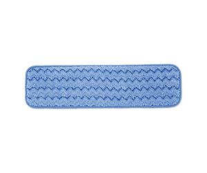 Rubbermaid Commercial Products HYGEN Microfiber Damp Room Mop Pad, 18-inch, Blue (FGQ41000BL00)
