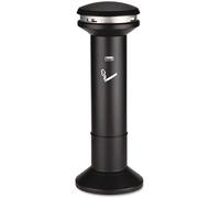 Rubbermaid Commercial Products Infinity Smoker's Pole | Metal Ashtray Bin for Indoor & Outdoor Smoking Areas | 106 cm, Black