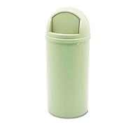 Rubbermaid Commercial Products Marshal Classic Waste Bin Container with Retainer Bands 56.8 Litre Beige FG816088BEIG