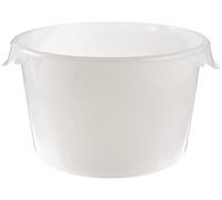Rubbermaid Commercial Products Plastic Round Food Storage Container for Kitchen/Food Prep/Storing, 12 Quart, White, Container Only (FG572600WHT)