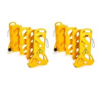 Rubbermaid Commercial Products Portable Mobile Barrier Yellow FG9S1100YEL (Pack of 2)