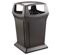 Rubbermaid Commercial Products Ranger Classic Waste Bins with 4 Door Top 170.3 Litre Black FG917388BLA