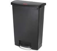Rubbermaid Slim Jim 90L/24g Front Step Resin Step-on Black
